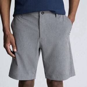 Kenneth Cole Techni-Cole Men's 4-Way Stretch Tech Shorts SZ 32 Grey Heather NWT